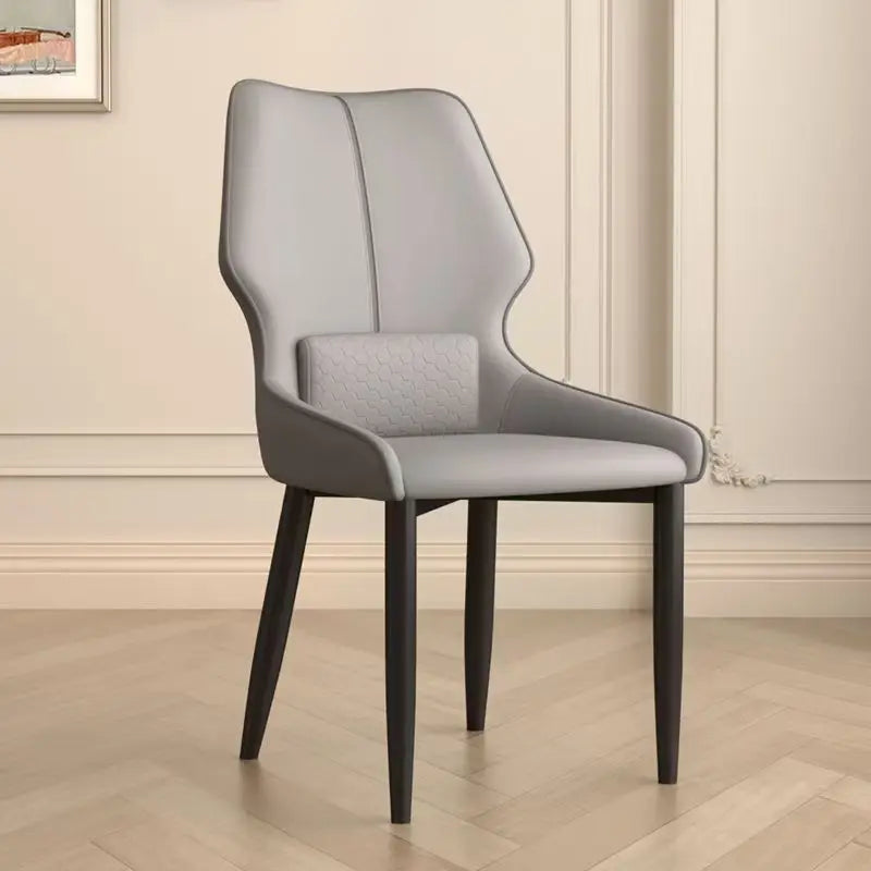 Genuine leather dining chairs, household dining table chairs, and luxurious high-end hotel chairs