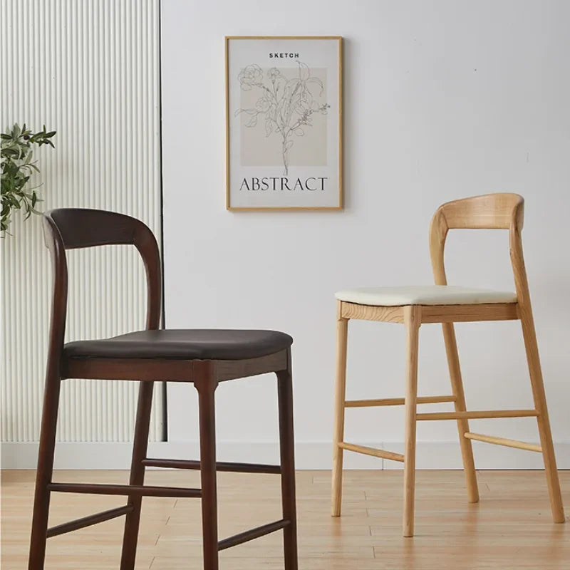 Scandinavian Solid wood Home use Island bar stool Ash wood Bar stool Rope