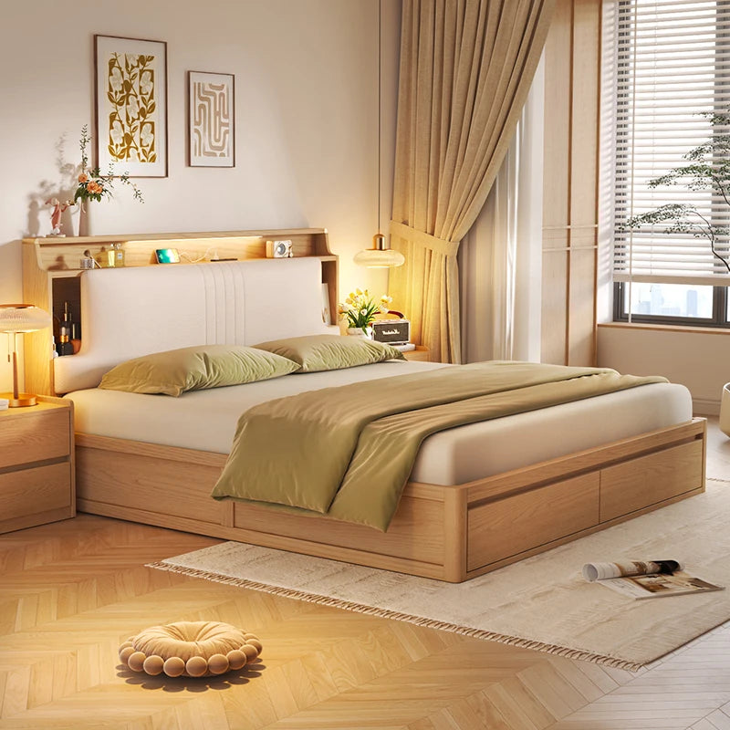 Storage Bedroom Bed Children Modern Luxury Single Double Multifunctional Massage Bed