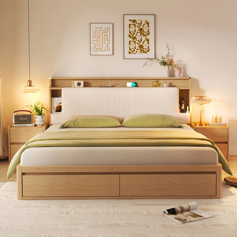 Storage Bedroom Bed Children Modern Luxury Single Double Multifunctional Massage Bed