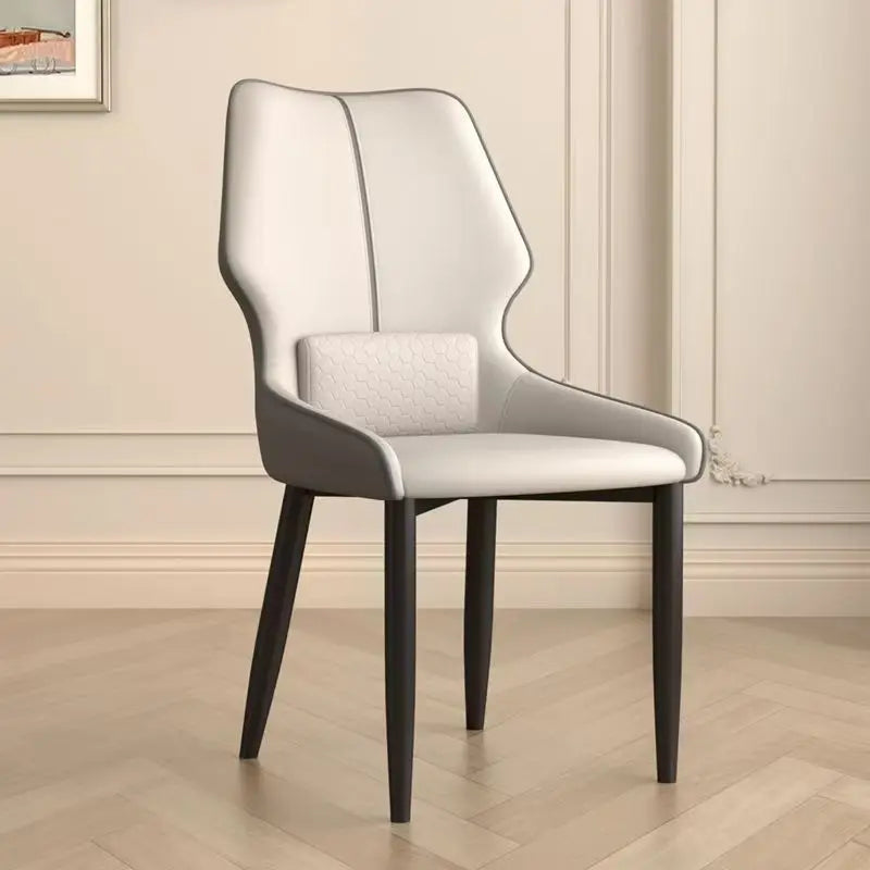 Genuine leather dining chairs, household dining table chairs, and luxurious high-end hotel chairs