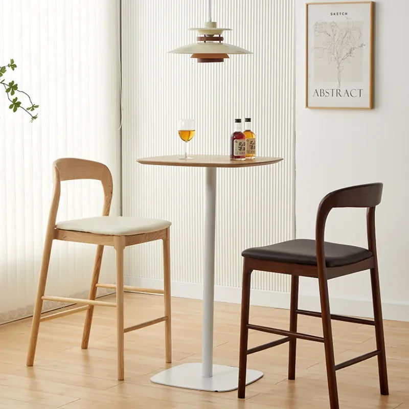 Scandinavian Solid wood Home use Island bar stool Ash wood Bar stool Rope