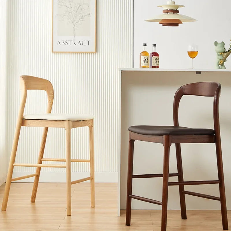 Scandinavian Solid wood Home use Island bar stool Ash wood Bar stool Rope