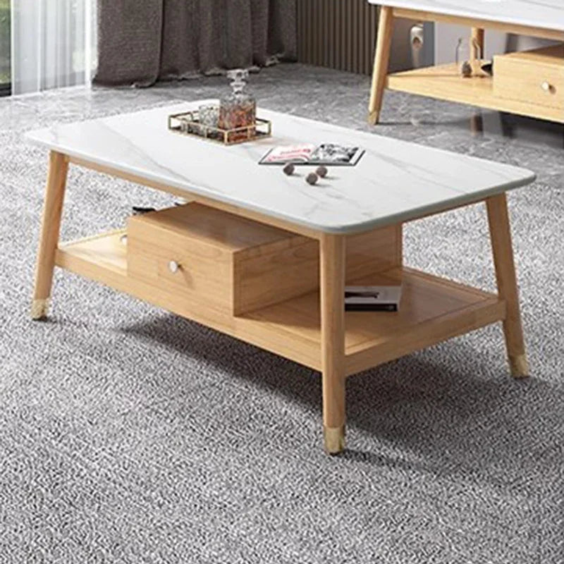Moving Wood Coffee Table Decoration Luxury Modern Designer Side Table