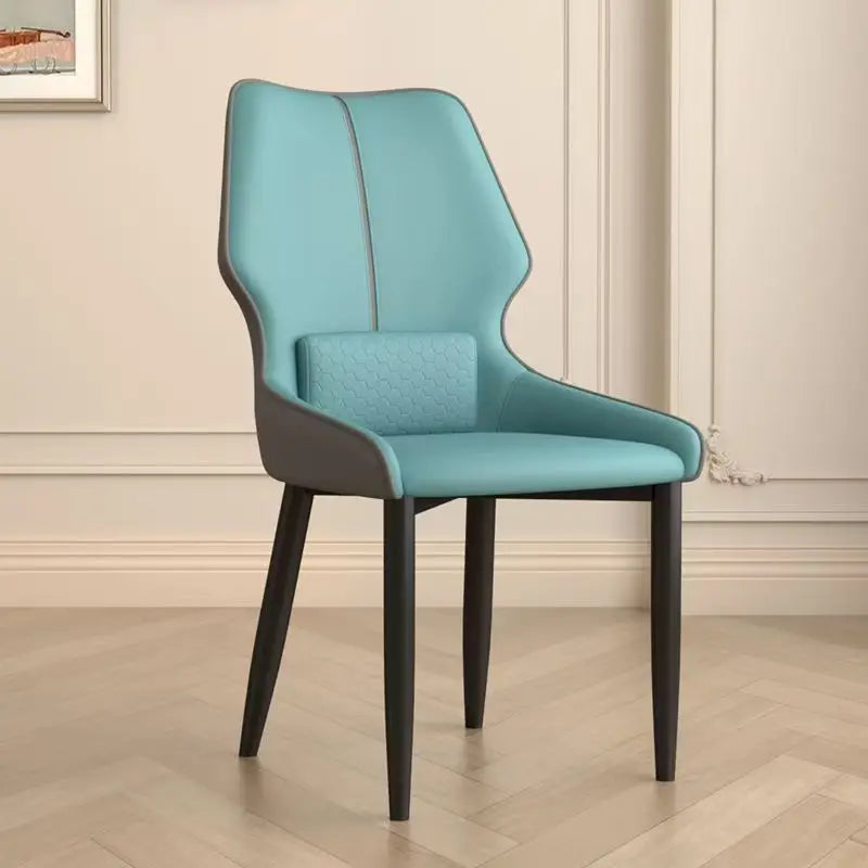 Genuine leather dining chairs, household dining table chairs, and luxurious high-end hotel chairs