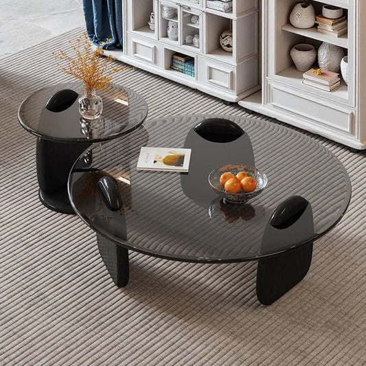Tempered Glass Coffee Table Creative Combination Living Room Balcony Sofa Coffee Tea Table