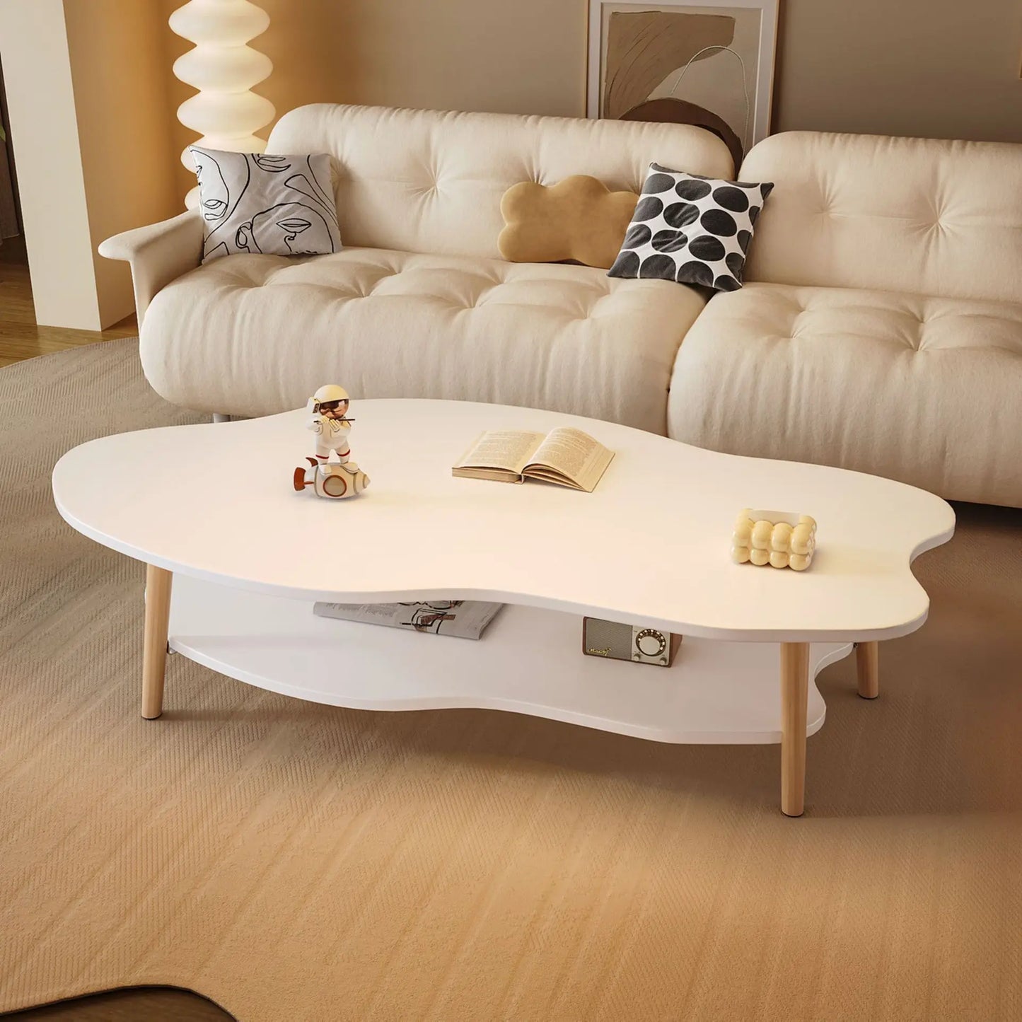 Small Apartment Sofa Coffee Tea Table Modern Living Room Household Creative