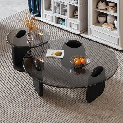 Tempered Glass Coffee Table Creative Combination Living Room Balcony Sofa Coffee Tea Table